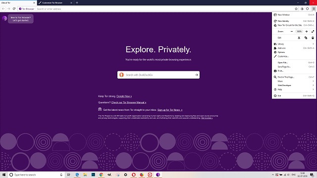 متصفح Tor لنظام التشغيل Windows 10