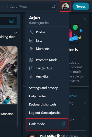 Twitter Web UI 2