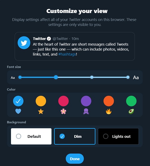 Twitter Web UI