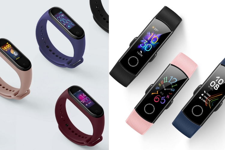 Honor Band 5 vs Mi Band 4 - design