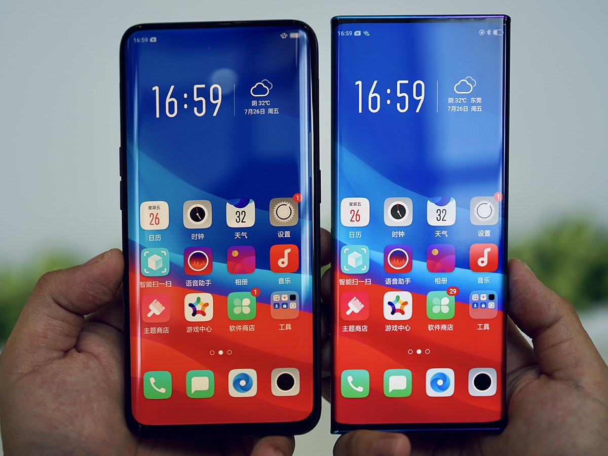 oppo find x vs waterfall screen