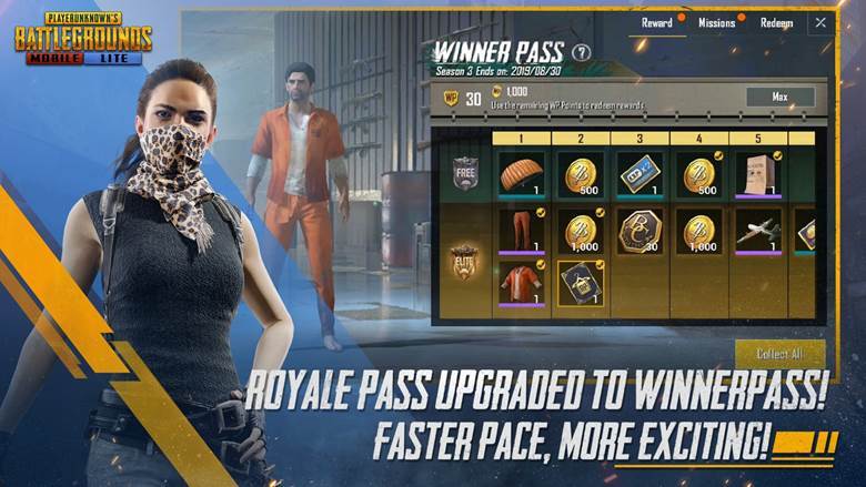 pubg mobile lite india launch - winner pass