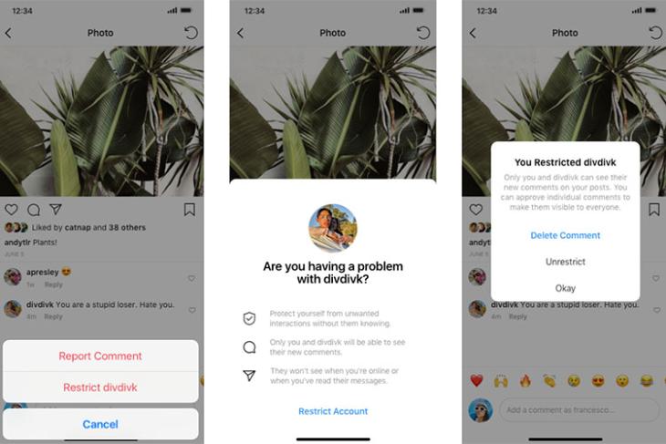 instagram new bullying feature