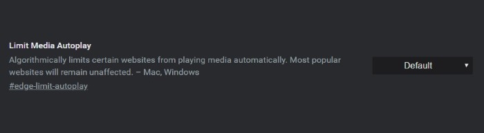 limit media autoplay edge canary