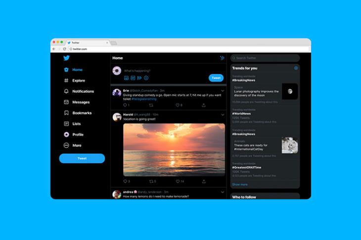 twitter redesign dark mode navigation featured