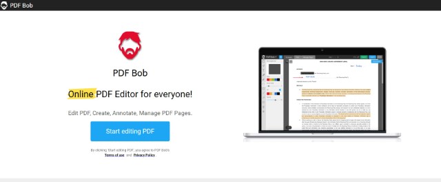 1. How to Edit PDF for Free using PDFBob 1