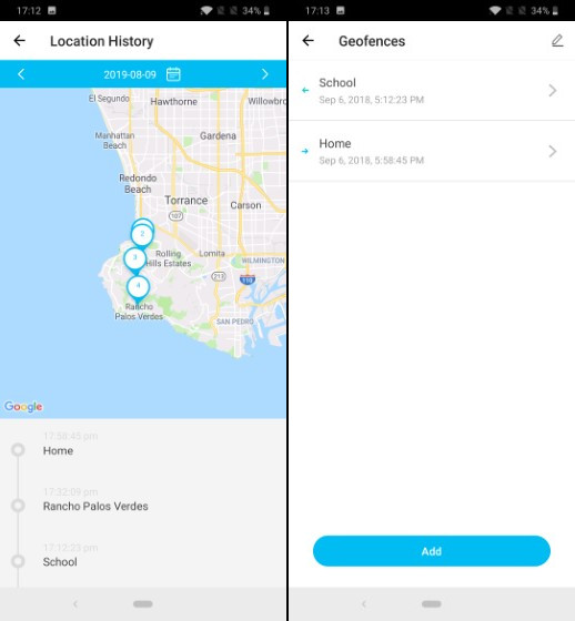 2. Geo-fencing and real time location tracking