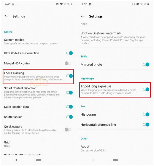 OnePlus Camera 3.8.1 to Add Focus Tracking, Long Exposure for Night Photography