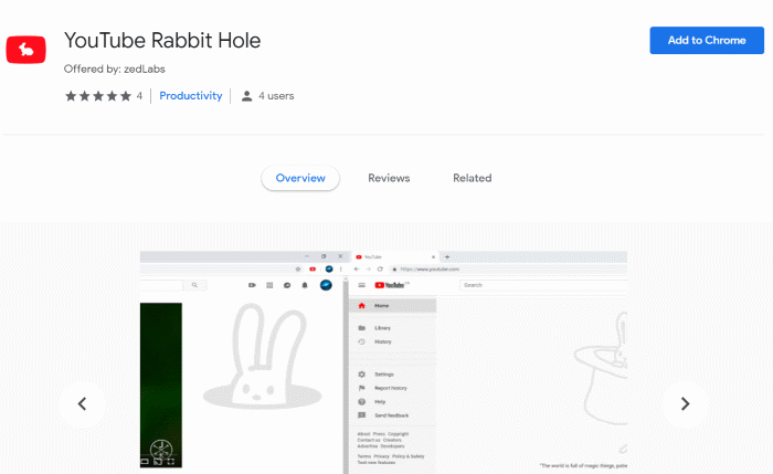 youtube rabbit hole chrome extension