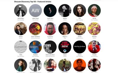 Shazam Discovery Top 50 Apl Music website