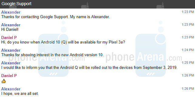 android 10 release date