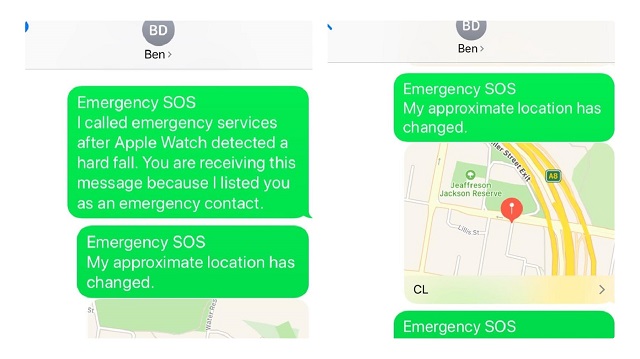 Emergency alert best sale apple watch