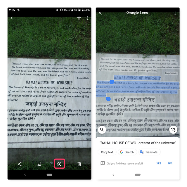 google copy text from image online free
