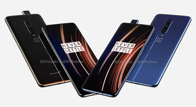 OnePlus 7T Pro and OnePlus 7T Pro McLaren Edition Renders Show Familiar Design