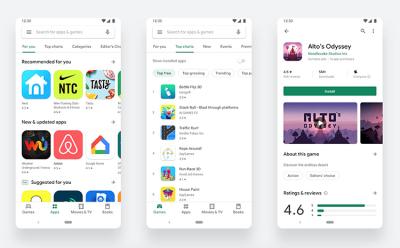 play store redesign official
