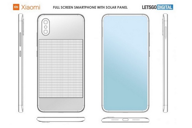 Xiaomi Patents Full-screen Smartphone With Integrated Solar Panel