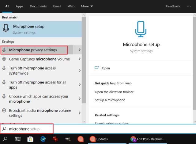 1. Manage Microphone from Windows Settings Solve Microphone Bug in Windows 10