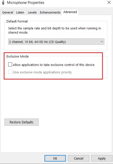 2. Configure Microphone Settings from Control Panel (6)