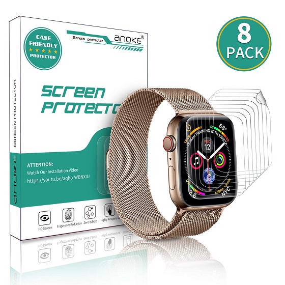 5. AnoKe Screen Protector - Apple Watch Series 5 Screen Protectors 