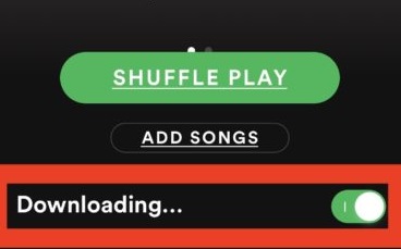 Downloading a single song in Spotify