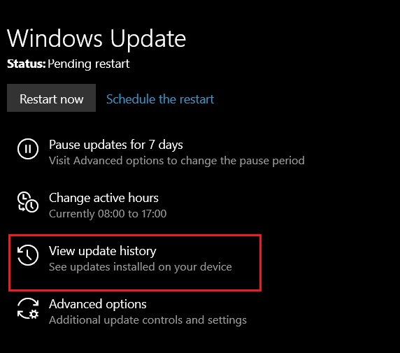 Uninstall KB4512941 Update 2