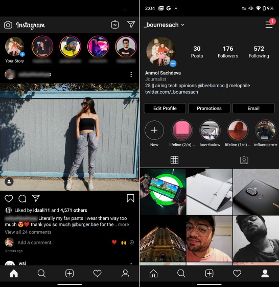 Dark Mode Instagram astonishingceiyrs