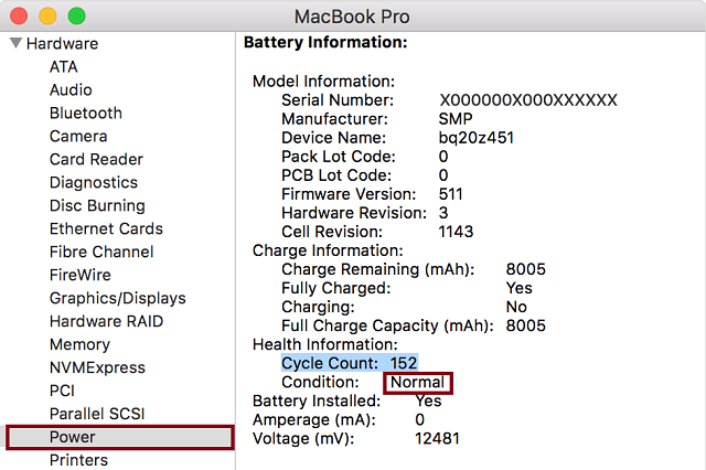 mac air battery check