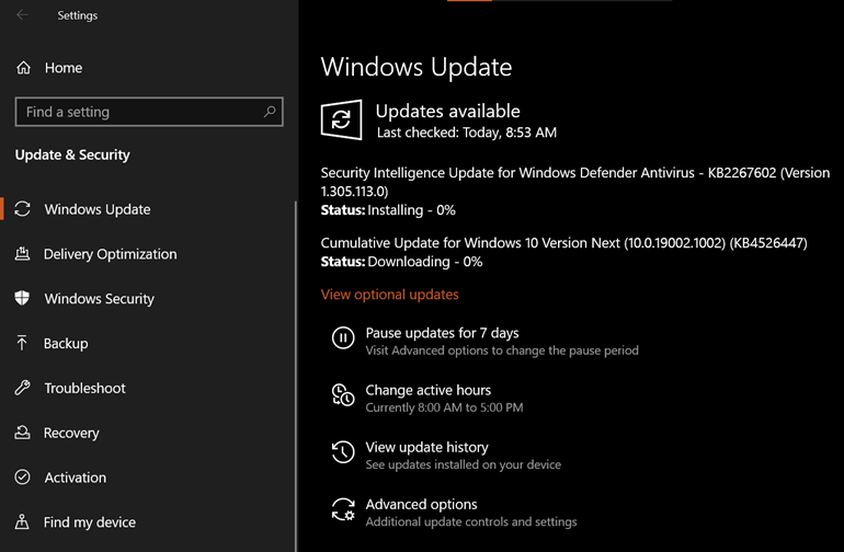 microsoft windows 10 update patch