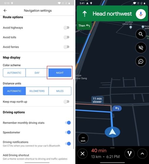 12. Dark Mode While Navigation