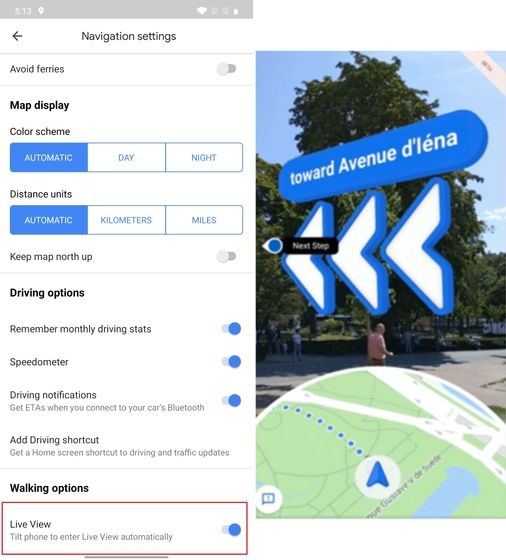 3. Live View AR with google maps tricks