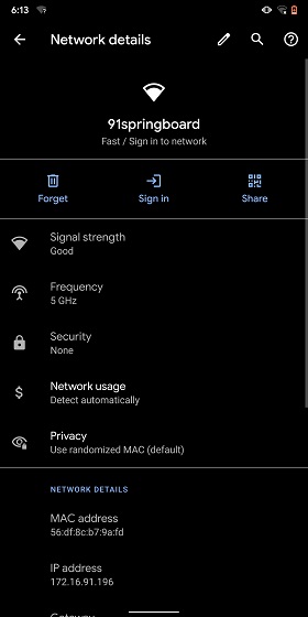 6. Randomize MAC Address