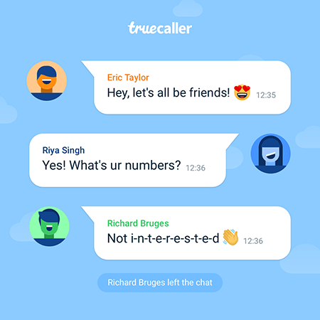 Truecaller group chat