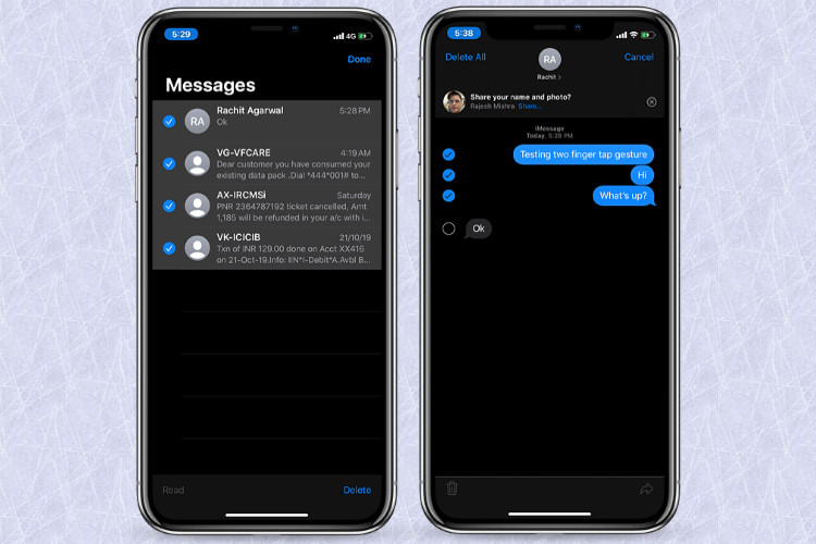 How to Manage Messages on iPhone and iPad using Two-Finger Tap | Beebom