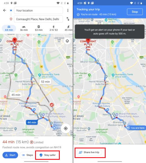 Google Maps Safety