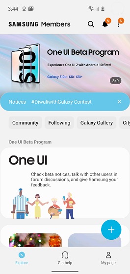 Install OneUI 2.0 Beta Through the Members App 2