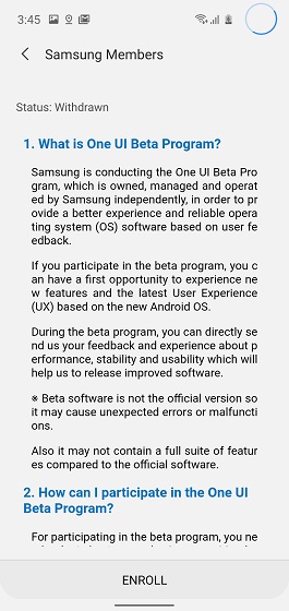 Install OneUI 2.0 Beta Through the Members App