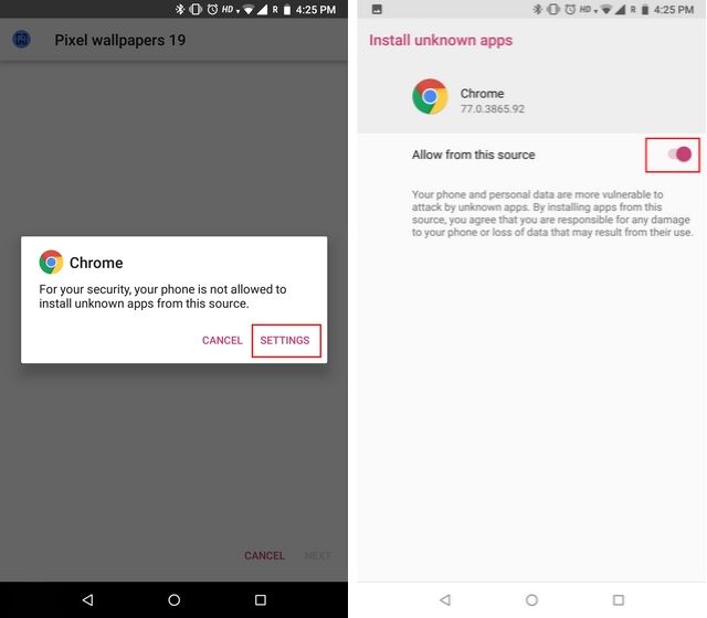 Instalar fondos de pantalla en vivo de Pixel 4