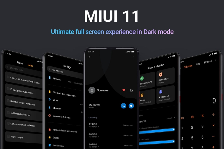 MIUI 11 dark mode