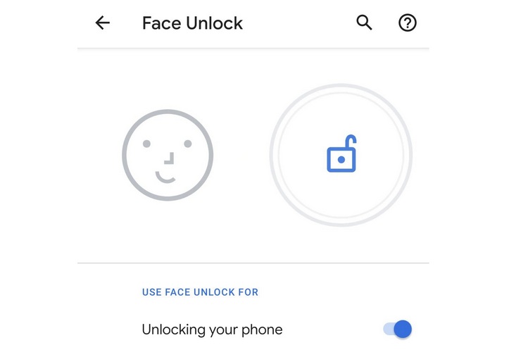 Pixel 4 Facial Recognition website