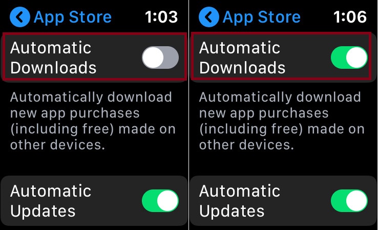 Turn on Auto Downloads for Apple Watch