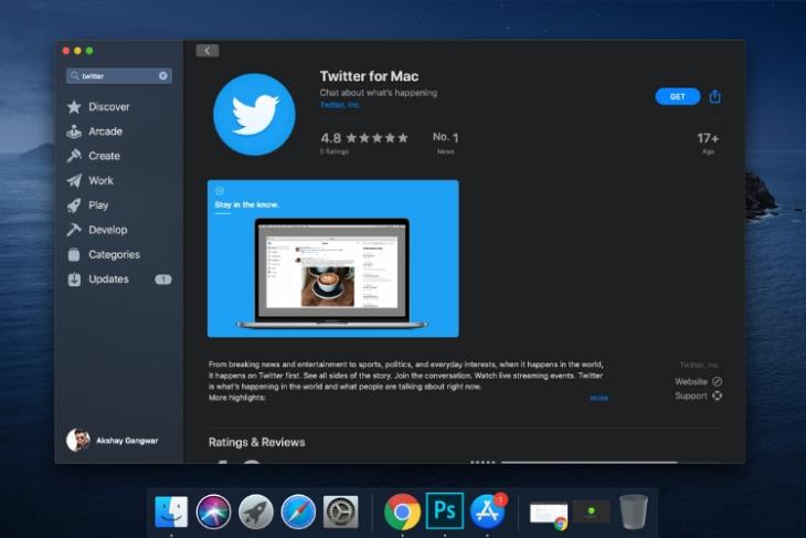 Twitter mac app relaunched