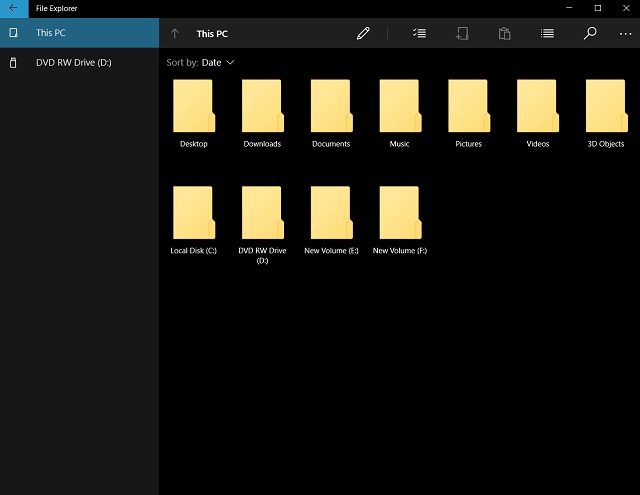 UWP-based File Explorer Based on Windows 10 2