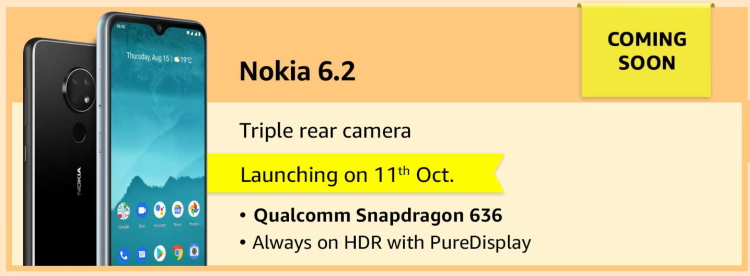 Nokia 6.2 with Snapdragon 636, Triple Cameras Lands in India Tomorrow