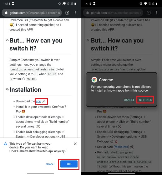 1. Enable Display Refresh Rate Quick Toggle