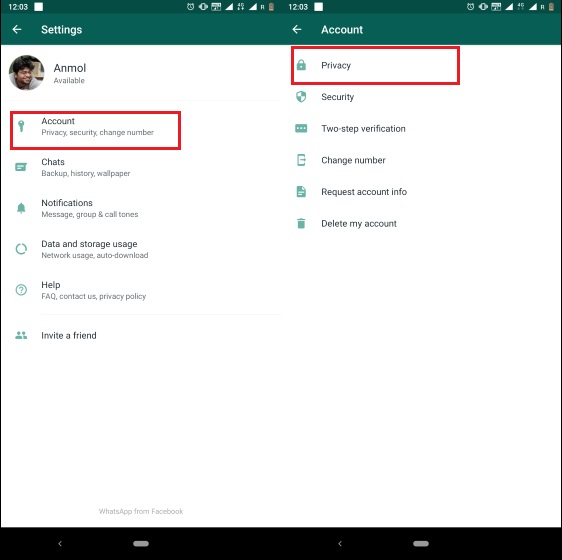 2. Enable Fingerprint Lock on WhatsApp