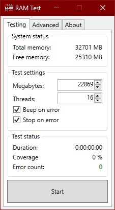 2. Karhu's RAM Test