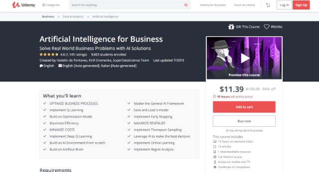 7. Artificial Intelligence for Business