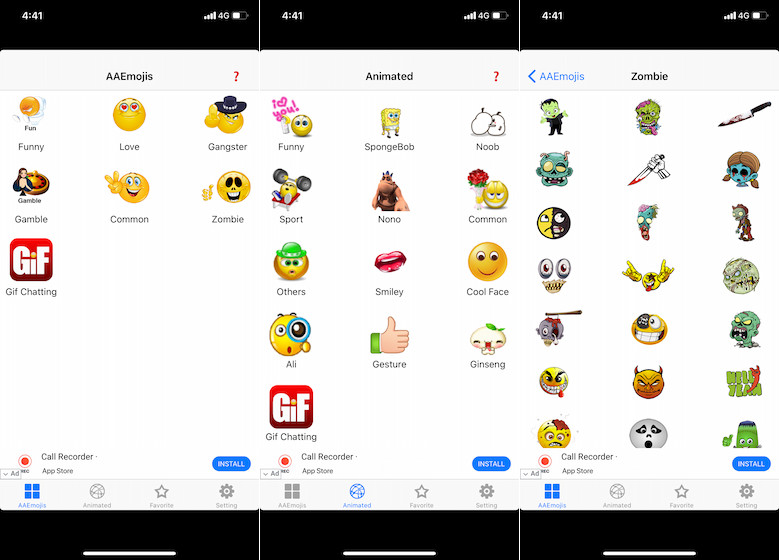AA emoji keyboard app for iPhone and iPad