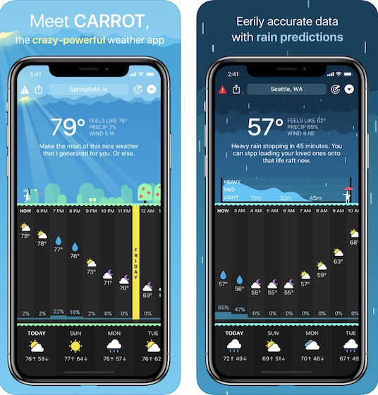 Die 5 besten lustigen Wetter-Apps für iPhone und Android