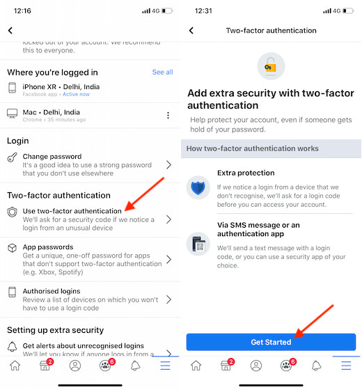 Facebook Authentication